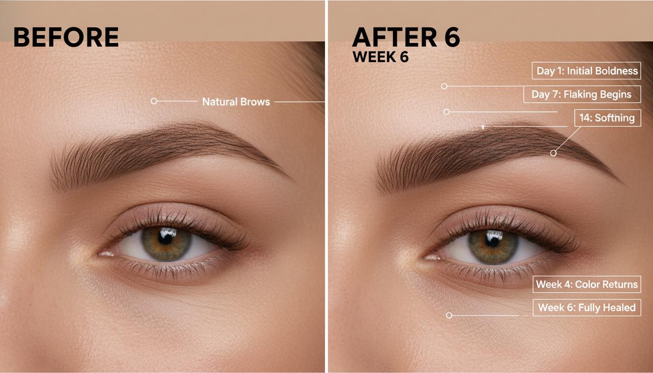 Ombre Brow Healing Stages: Day 1 to Week 6 Explained