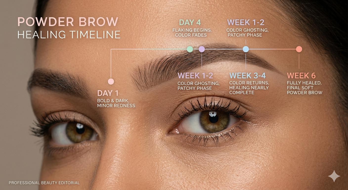 Powder Brows Aftercare Guide: Day-by-Day Healing Tips