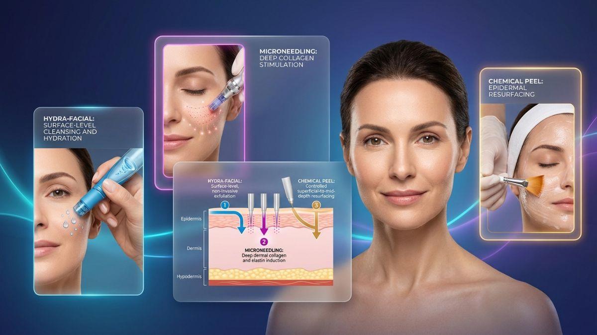 How to Choose Between HydraFacial, Microneedling, and Peels