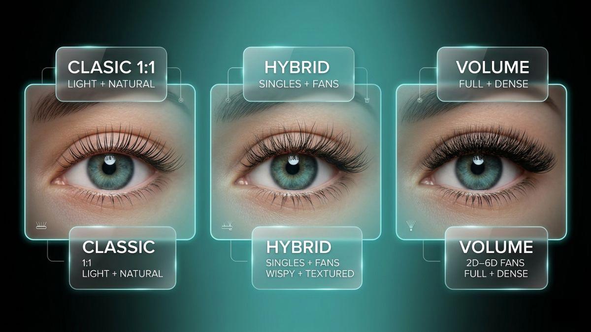 Classic vs. Hybrid vs. Volume Eyelash Extensions: Which Should You Choose?